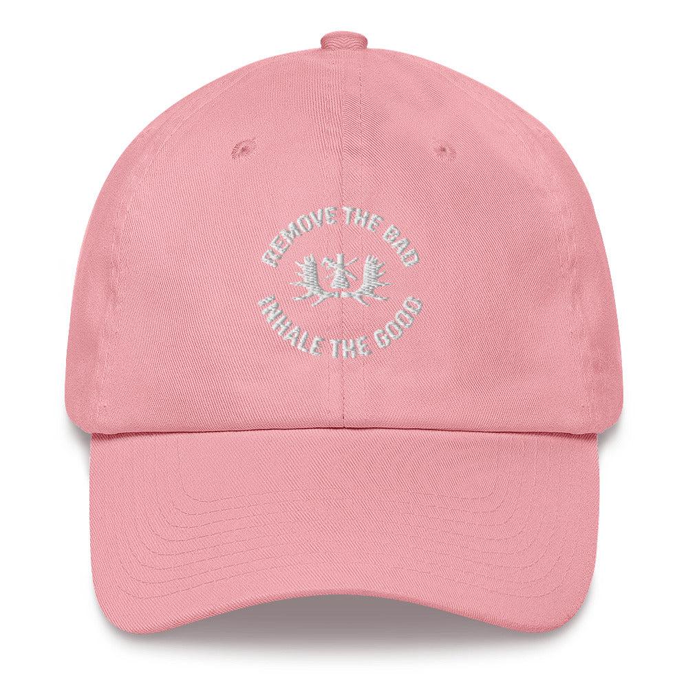 mouthpeace pink dad hat