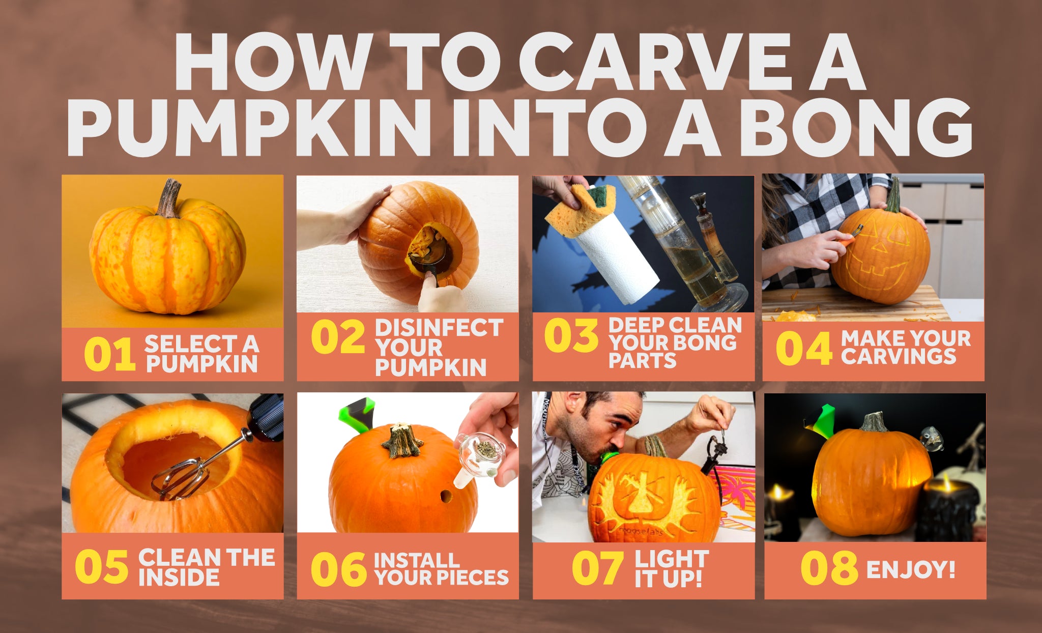 how to carve a pumpkin bong