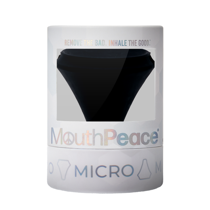 MouthPeace Micro device packaging on a white background