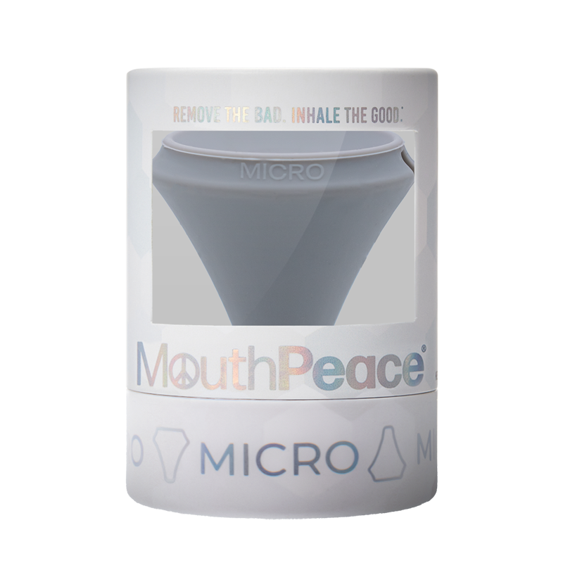 MouthPeace Micro device packaging on a white background